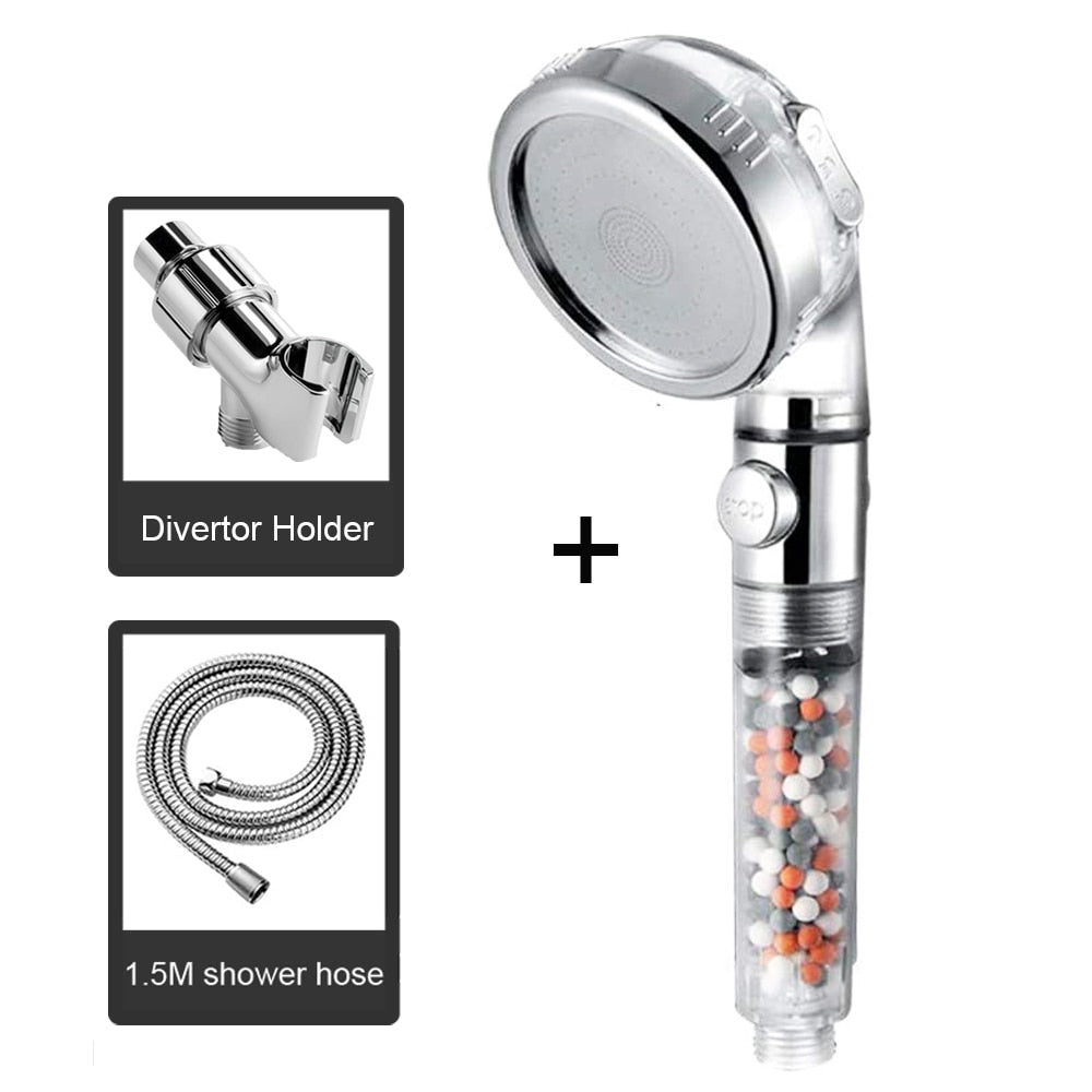 Eco-Pure High-Pressure Mineral Shower Head for Skin Revitalization