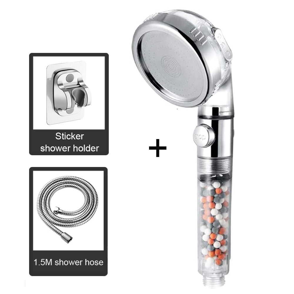 Eco-Pure High-Pressure Mineral Shower Head for Skin Revitalization