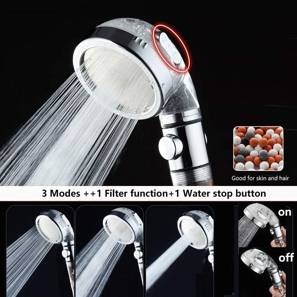 Eco-Pure High-Pressure Mineral Shower Head for Skin Revitalization