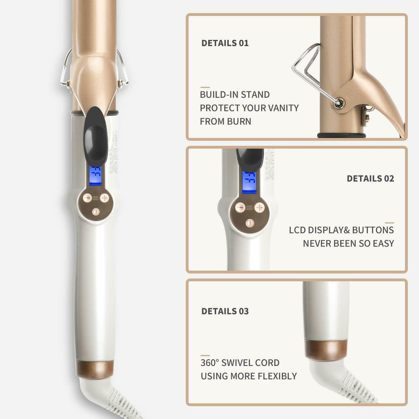 Effortless Elegance: Auto-Rotating Ceramic Curling Iron for Women