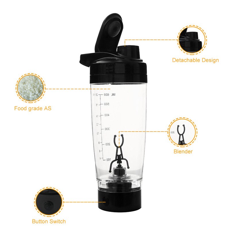 PowerBlend Pro: Advanced Electric Shaker Bottle for On-The-Go Nutrition