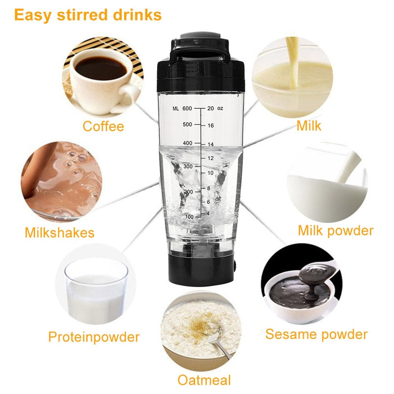 PowerBlend Pro: Advanced Electric Shaker Bottle for On-The-Go Nutrition